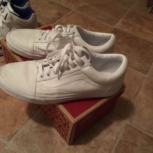 White Vans size 12